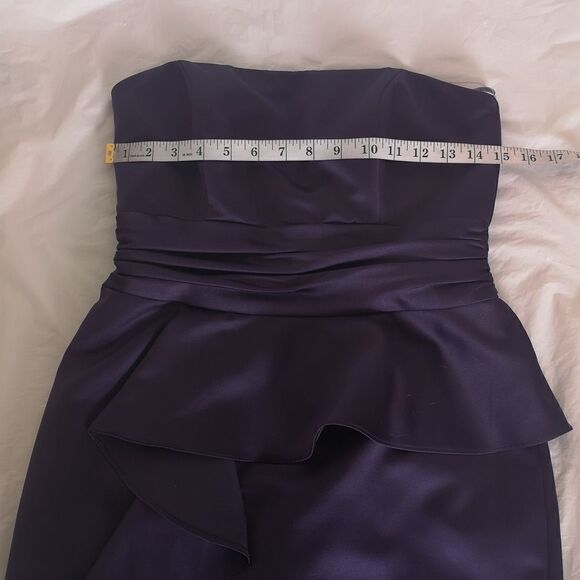 David Bridal Ladies Strapless Ruffle Mini  Dress 6 Purple - Picture 9 of 16